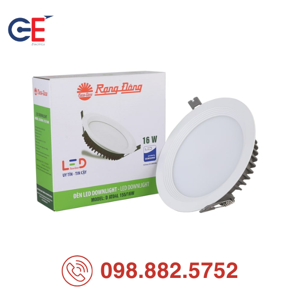 Đèn LED Downlight Rạng Đông AT04 155 thiết kế nhỏ gọn 