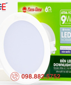 Đèn LED Downlight Rạng Đông AT06.V2 110/9W vật liệu tản nhiệt