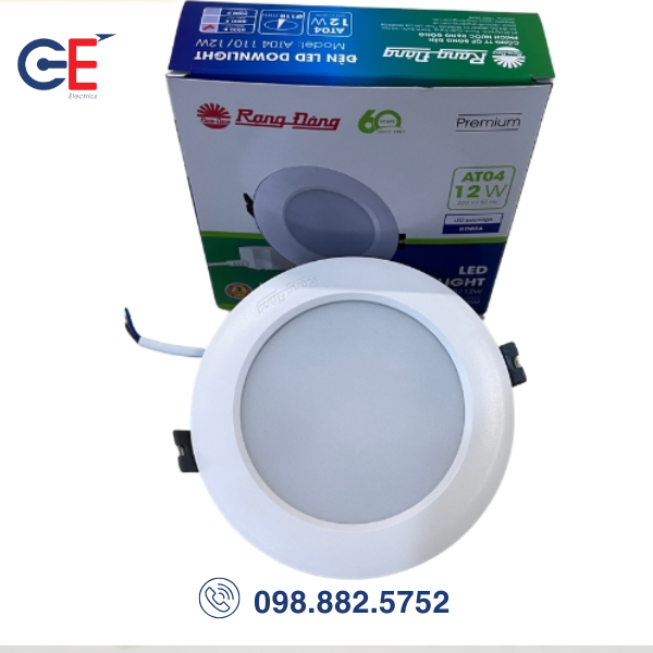 Đặc điểm và công suất của Đèn LED Downligt Rạng Đông 110/12w