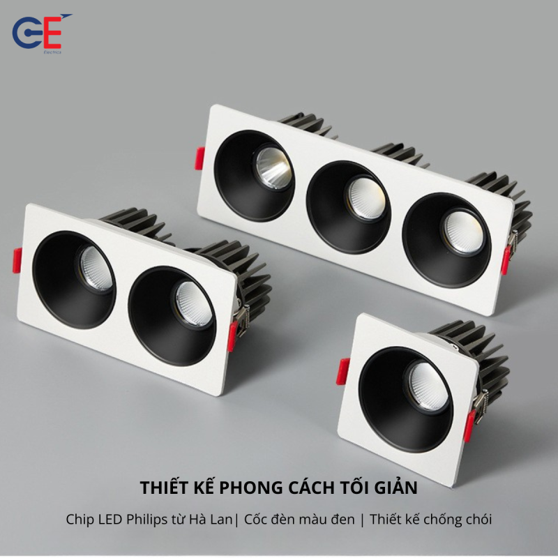 Đèn LED Downlight vuông Philips GE DLV4 10W