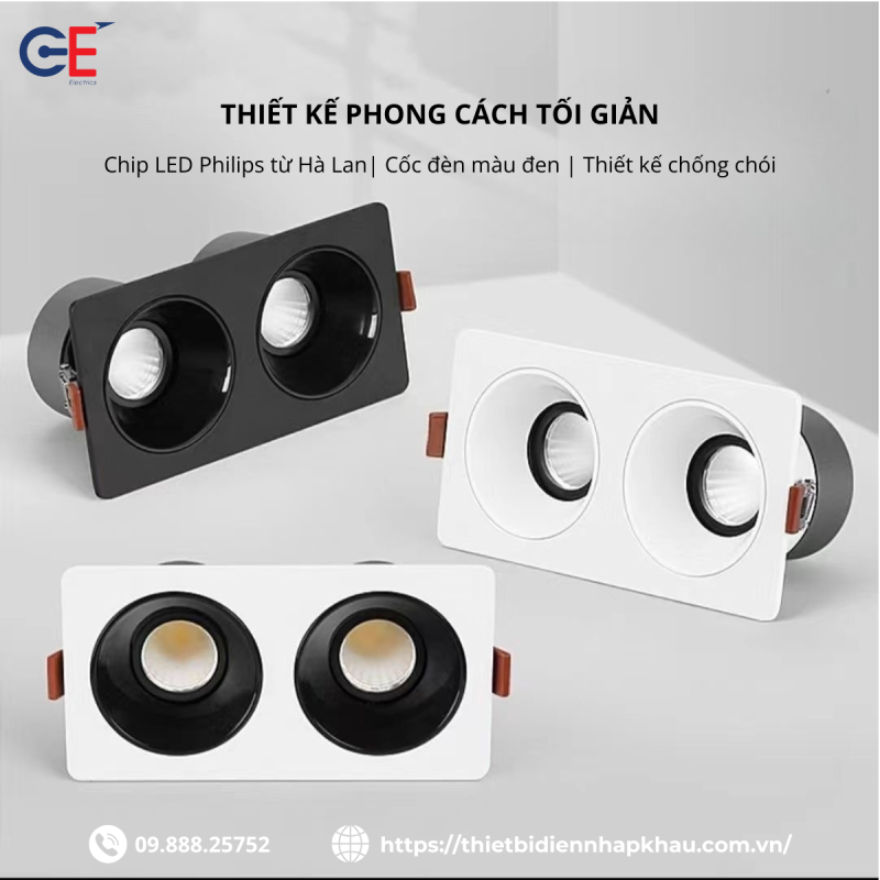 Đèn LED Downlight vuông Philips GE DLV4 15W