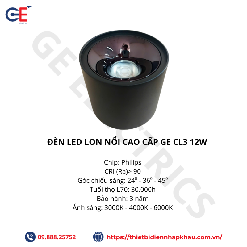 Đèn led lon nổi Philips GE CL3 12W