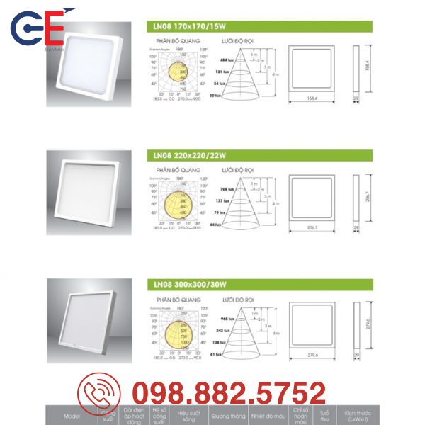 den-led-op-tran-ln08-220x220-22w Đèn LED ốp trần Rạng Đông LN08 220x220/22w