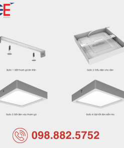 Đèn LED ốp trần Rạng Đông LN08 170z170/15w hiệu suất sáng cao