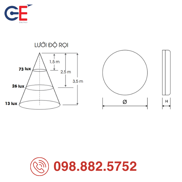 Đèn LED ốp trần Rạng Đông LN12 220/22w hiệu suất sáng cao