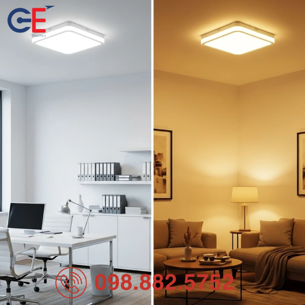 Đèn LED ốp trần Rạng Đông LN12 170x170/15W nâng tầm không gian