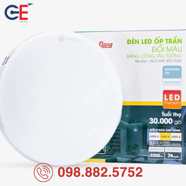 den-led-op-tran-ln12-300-30w Đèn LED ốp trần Rạng Đông LN12 300/30W