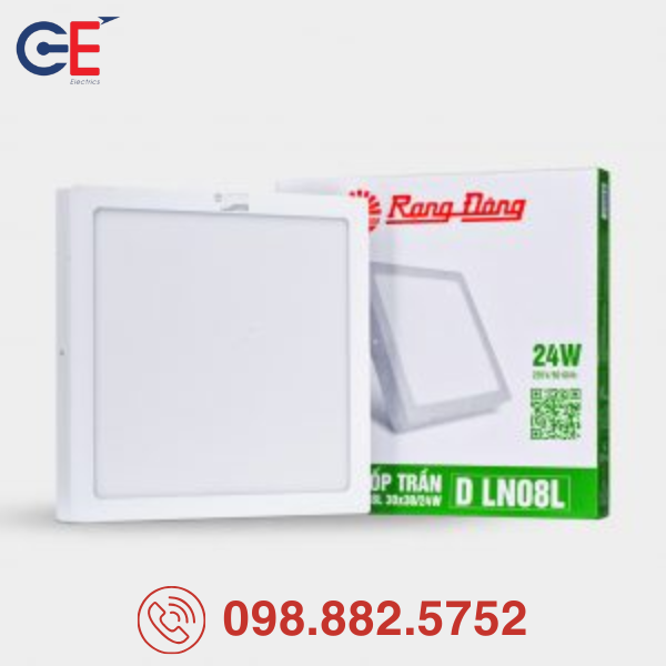 Đèn LED ốp trần Rạng Đông LN12N 300x300/24W thiết kế mỏng gọn