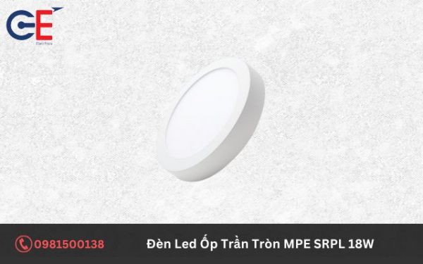 Cấu tạo của đèn Led Ốp Trần Tròn MPE SRPL 18W