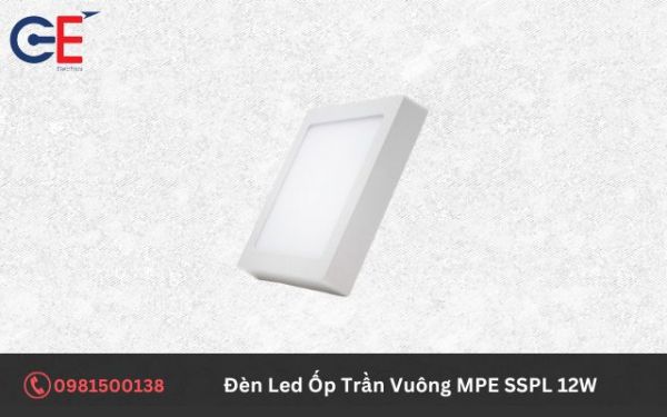 Đặc điểm của đèn Led Ốp Trần Vuông MPE SSPL 12W