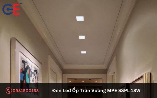 Tính năng của đèn Led Ốp Trần Vuông MPE SSPL 18W