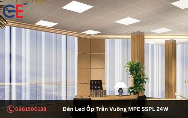 Ứng dụng của đèn Led Ốp Trần Vuông MPE SSPL 24W