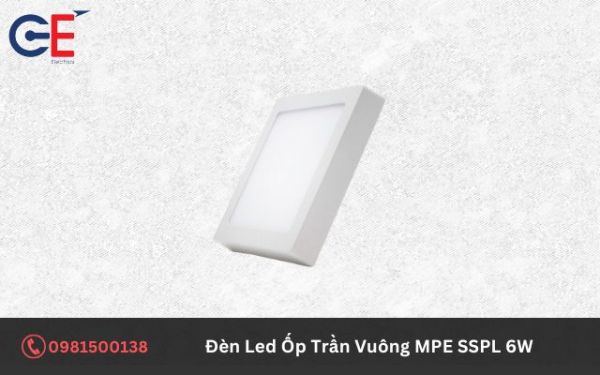 Đặc điểm của đèn Led Ốp Trần Vuông MPE SSPL 6W