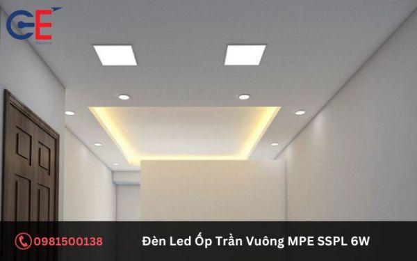Ứng dụng của đèn Led Ốp Trần Vuông MPE SSPL 6W