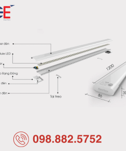 Bộ đèn LED Rạng Đông M66 1200/60W dễ lắp đặt