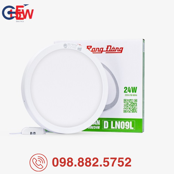 Đèn LED ốp trần Rạng Đông LN09 170/15W thiết kế mỏng gọn