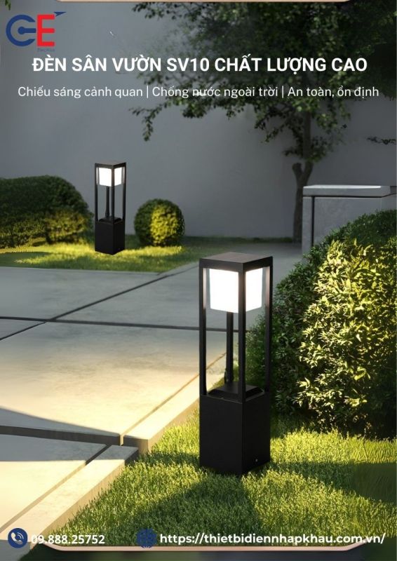 Đèn led sân vườn 400mm SV10 thiêt kế hiện đại