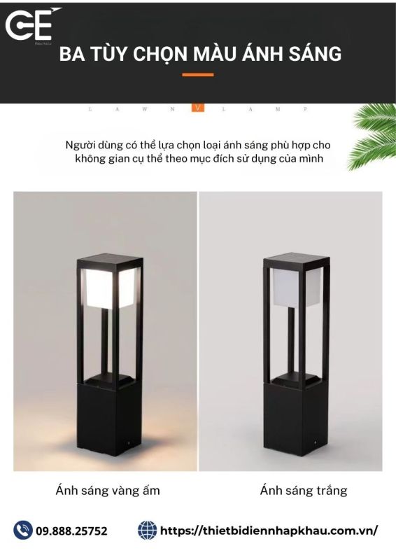 Đèn led sân vườn SV10 đa dạng màu ánh sáng