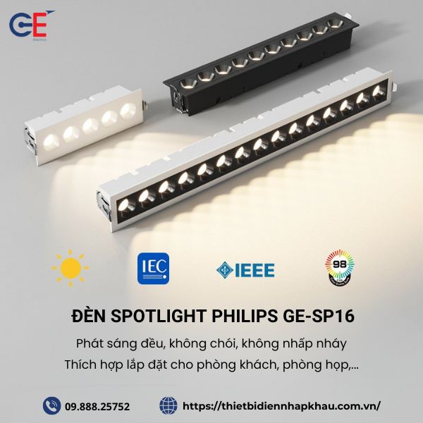 Đèn led spotlight âm trần SP16