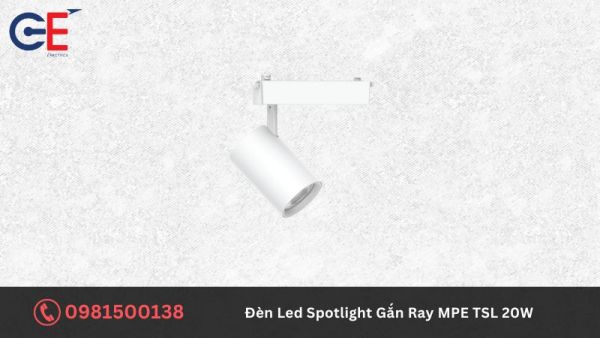 Cấu tạo của Đèn Led Spotlight Gắn Ray MPE TSL 20W