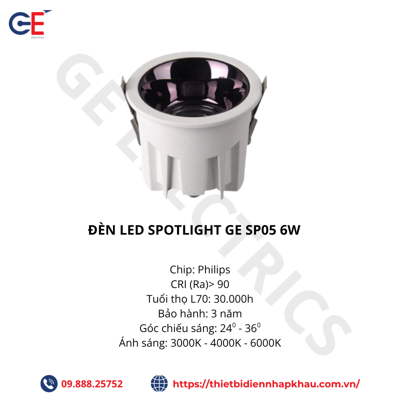 Đèn led Spotlight Philips GE SP05 6W