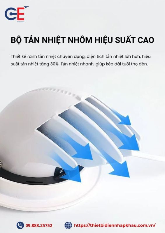 Đèn led spotlight SPX05 tản nhiệt hiệu quả