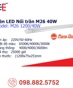 Bộ đèn LED Rạng Đông đổi màu M26 1200/40W 50W màu sắc ánh sáng linh hoạt