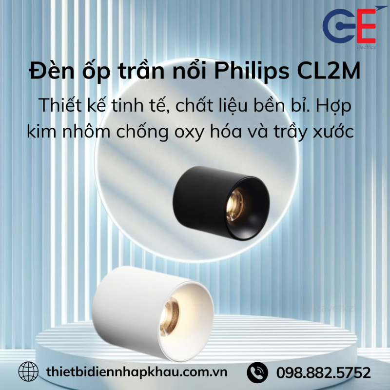 Đèn led ốp trần nổi Philips CL2M