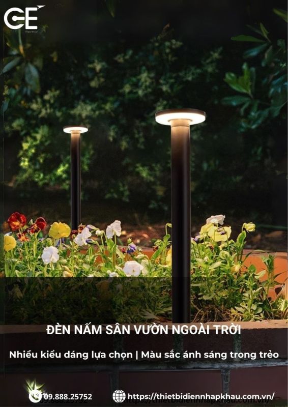 Đèn nấm sân vườn 600mm GE SV01