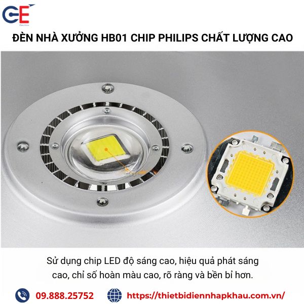 Đèn nhà xưởng 150w chip led Philips chất lượng cao
