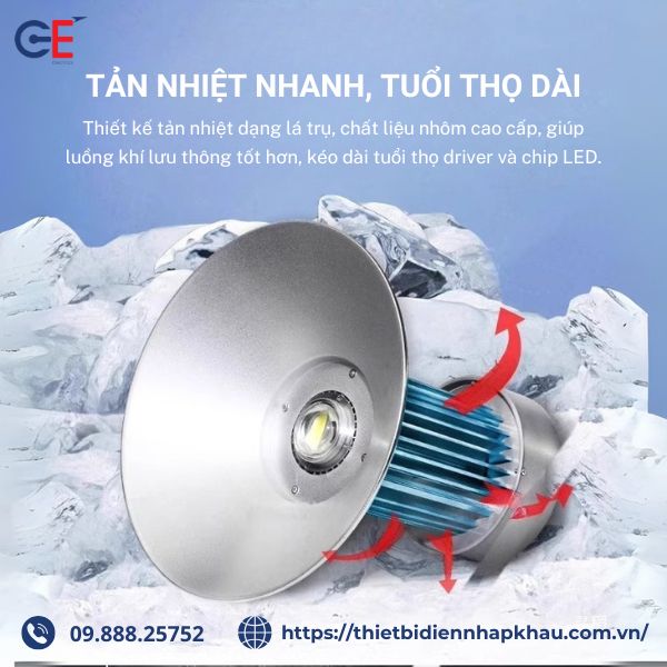 Đèn nhà xưởng Philips 50w tản nhiệt nhanh