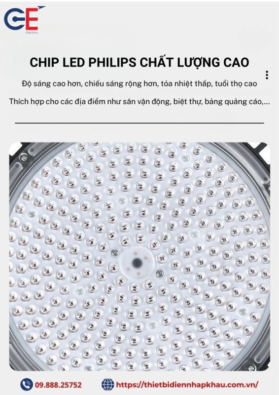 Đèn nhà xưởng UFO 200W chip Philips siêu sáng