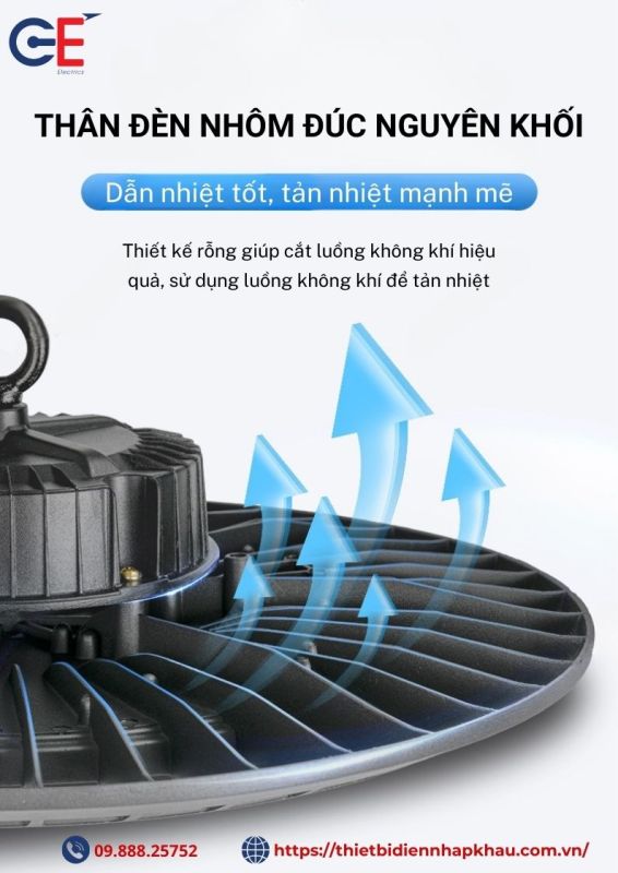 Đèn nhà xưởng UFO 200W Philips tản nhiệt hiệu quả