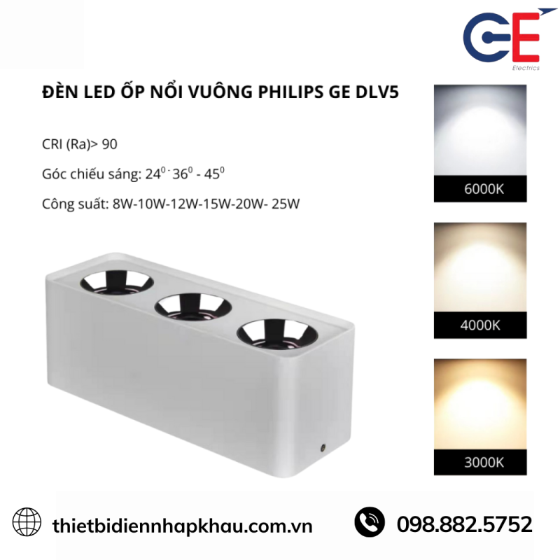 Đèn ốp nổi led Philips DLV5 đa dạng ánh sáng 