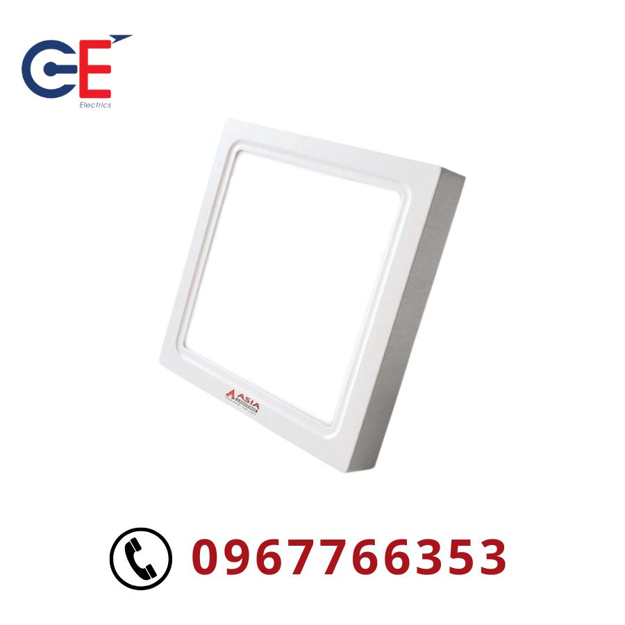 Đèn ốp trần vuông 12W Asia
