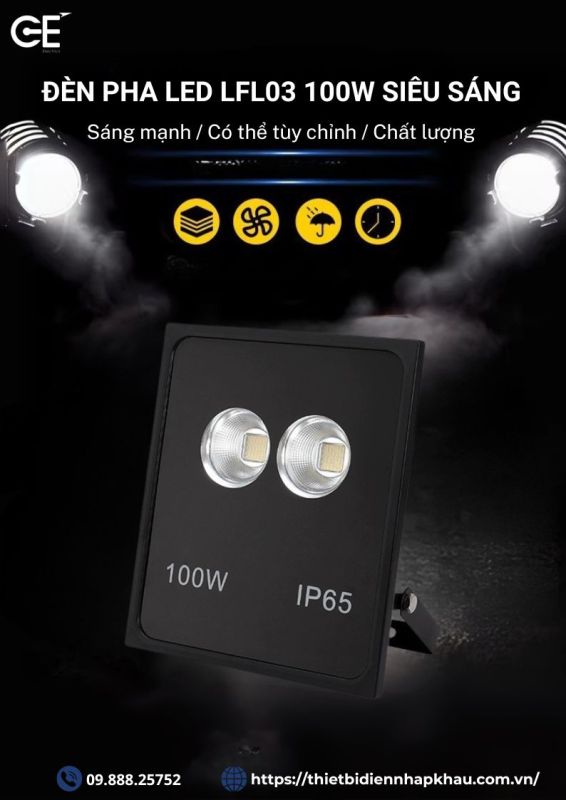 Đèn pha 100w Philips siêu sáng