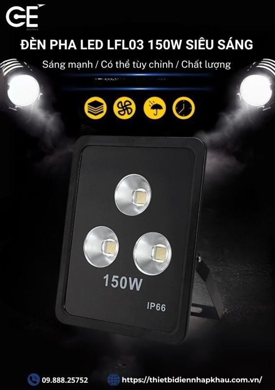 Đèn pha 150w Philips siêu sáng