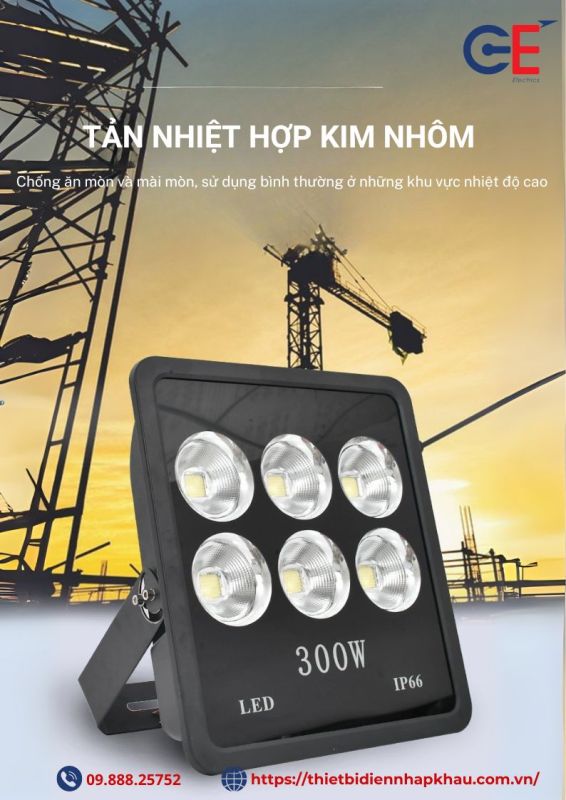 Đèn pha 300w Philips tản nhiệt nhôm