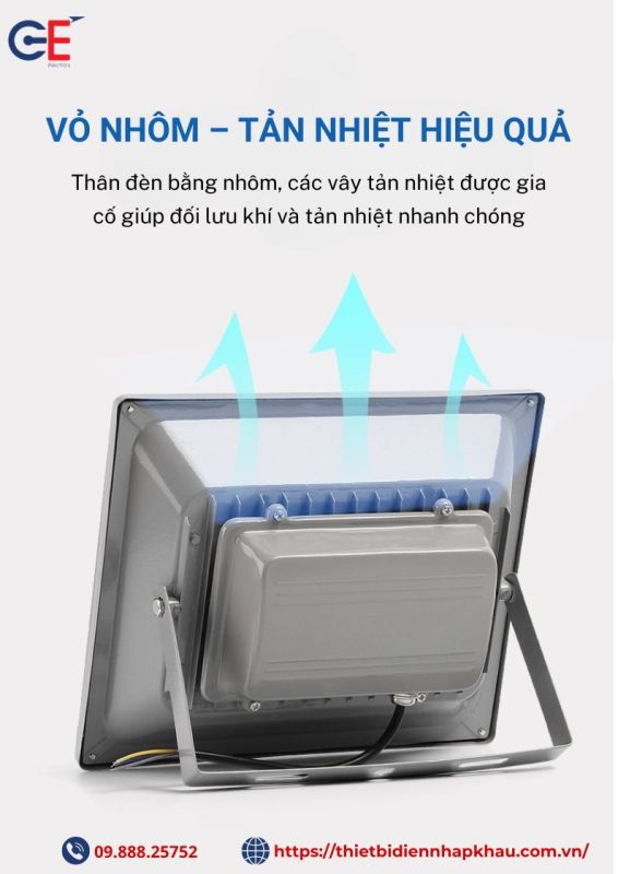 Đèn pha led 10w Philips tản nhiệt hiệu qủa