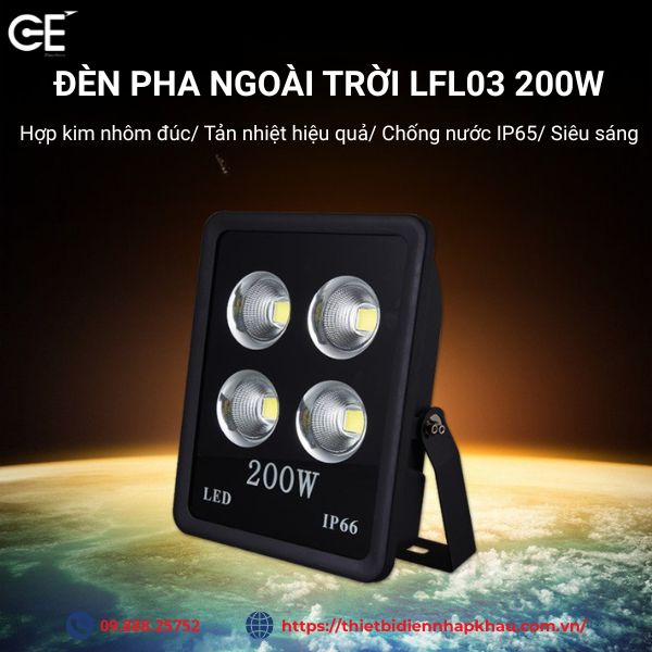 Đèn pha led 200w Philips LFL03