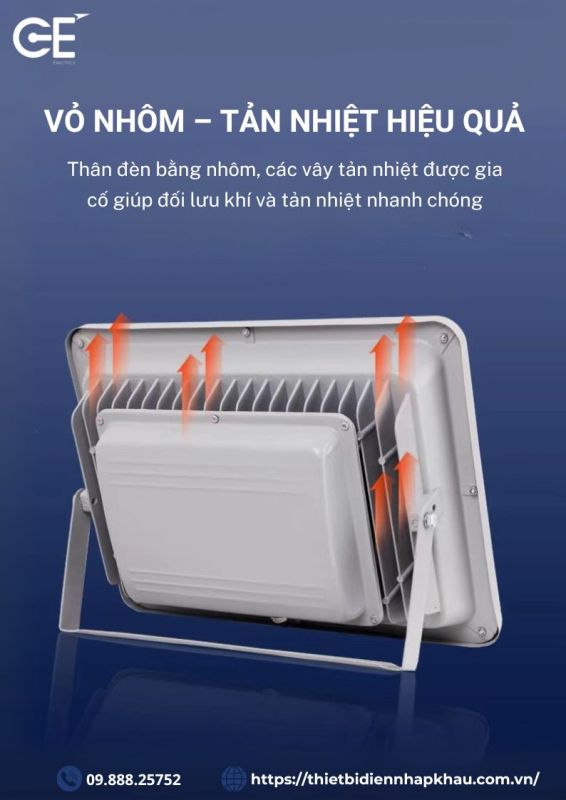 Đèn pha led 20w Philips tản nhiệt hiệu quả