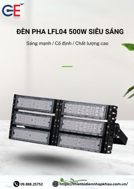 Đèn pha ngoài trời 500w Philips LFL04 siêu sáng