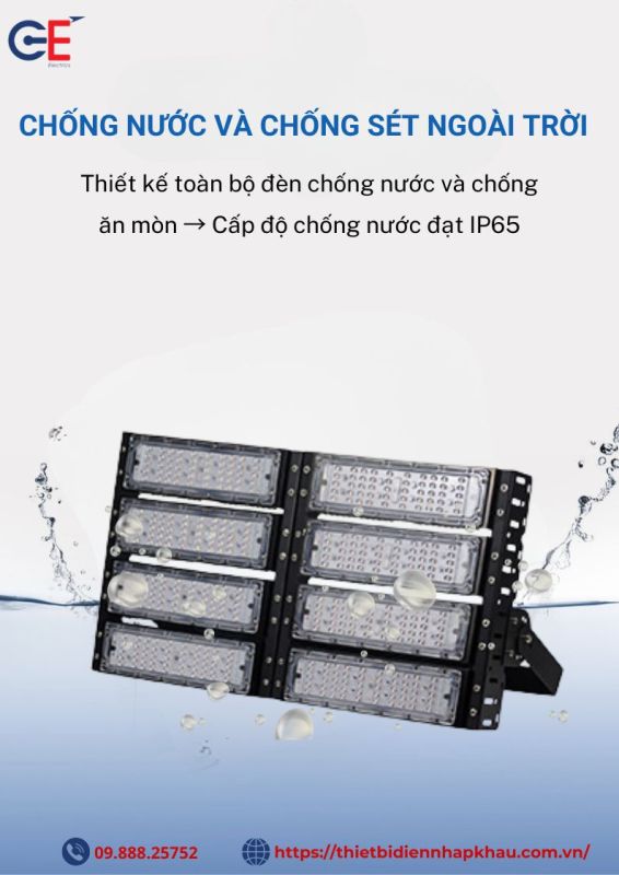 Đèn pha ngoài trời 600W Philips LFL04 chống nước ip65