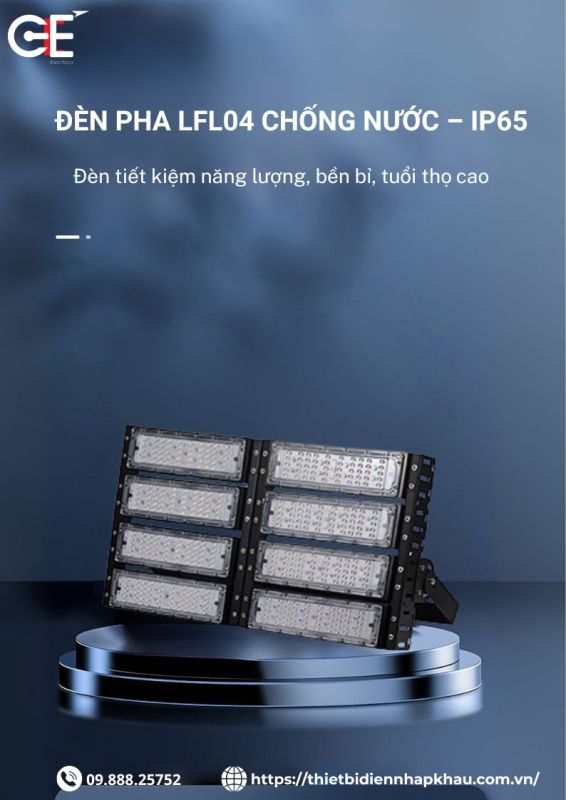 Đèn pha ngoài trời 600W Philips LFL04 tuổi thọ cao