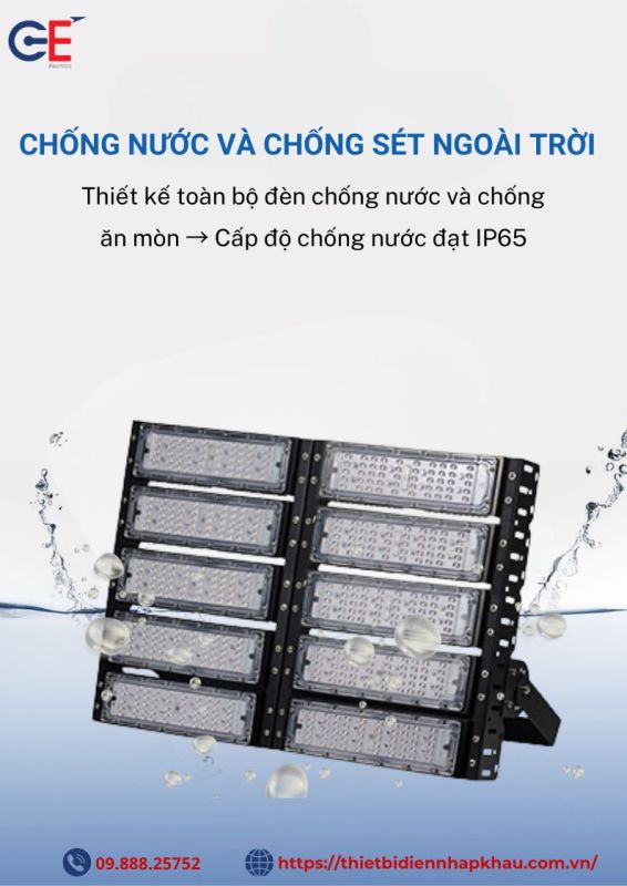 Đèn pha ngoài trời 800W Philips LFL04 chống nước IP65
