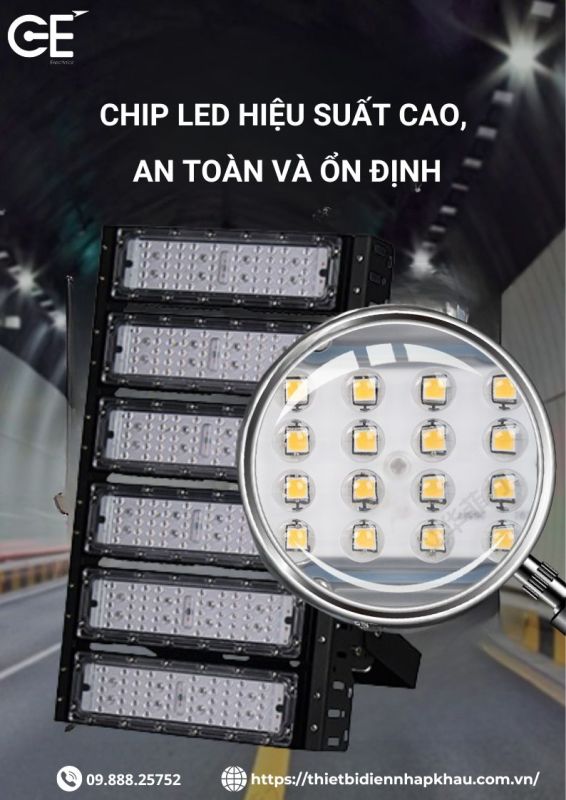 Đèn pha ngoài trời Philips LFL04 chip siêu sáng