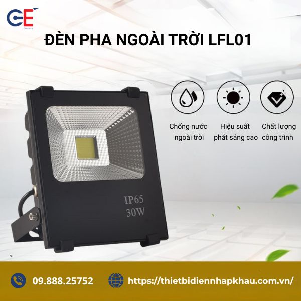 Đèn pha Philips 30W LFL01 chống nước