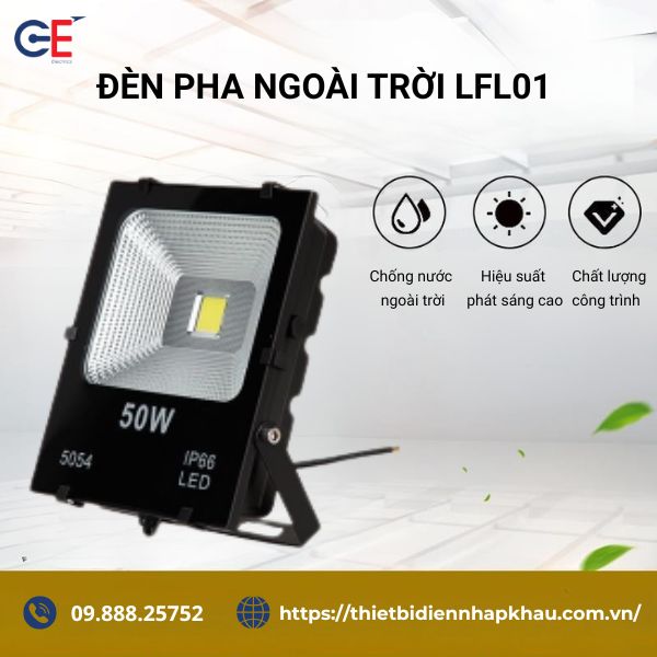 Đèn pha Philips 50W LFL01 chống nước