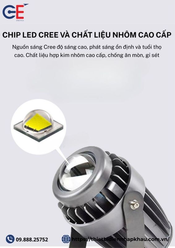 Đèn rọi cột 10w RC01-2 chất lượng cao
