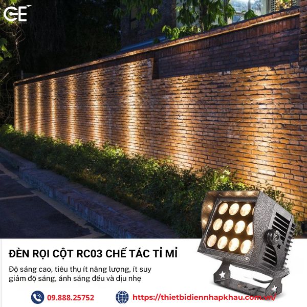 Đèn rọi cột mũ 45w RC03 hiện đại